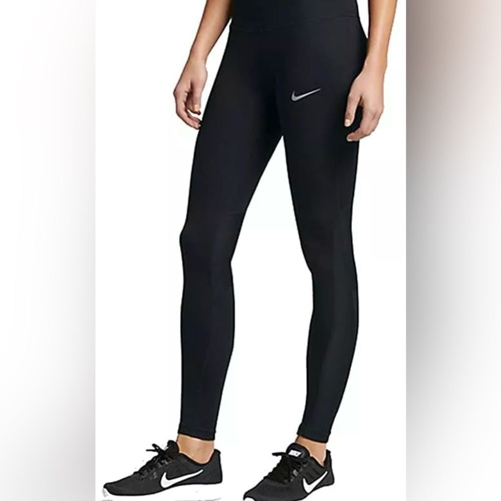 Nike Dri-Fit Black Power Tight Fit Gym Running Athletic Tights Leggings. Small.